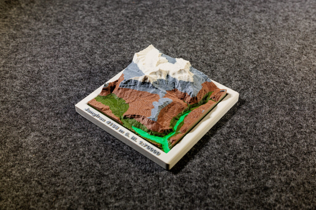 Jungfrau Region im 3d Druck