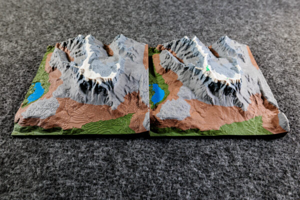 Zugspitze, Vergleich der Druckereinstellungen