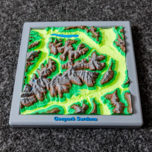 Geopark Sardona, Bergreliefs, Höhenprofile und Geländeprofile der Alpen, produziert in der Schweiz.